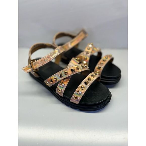 Vince Camuto Girls Beaded Studded Strappy Platform Sandals Size 3 - Picture 1 of 9